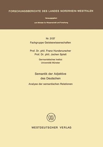 Semantik der Adjektive des Deutschen