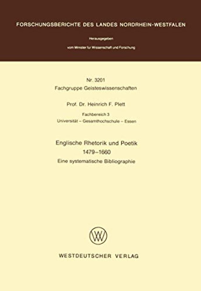 Englische Rhetorik und Poetik 1479 – 1660