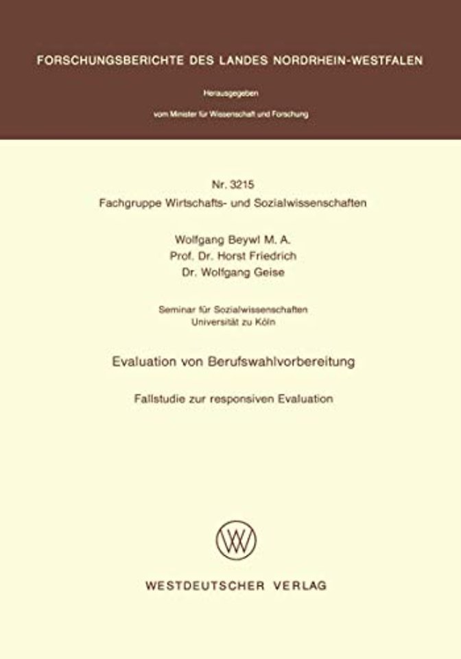 Evaluation von Berufswahlvorbereitung
