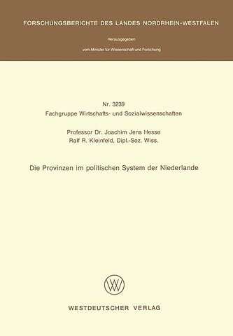 Die Provinzen im politischen System der Niederlande
