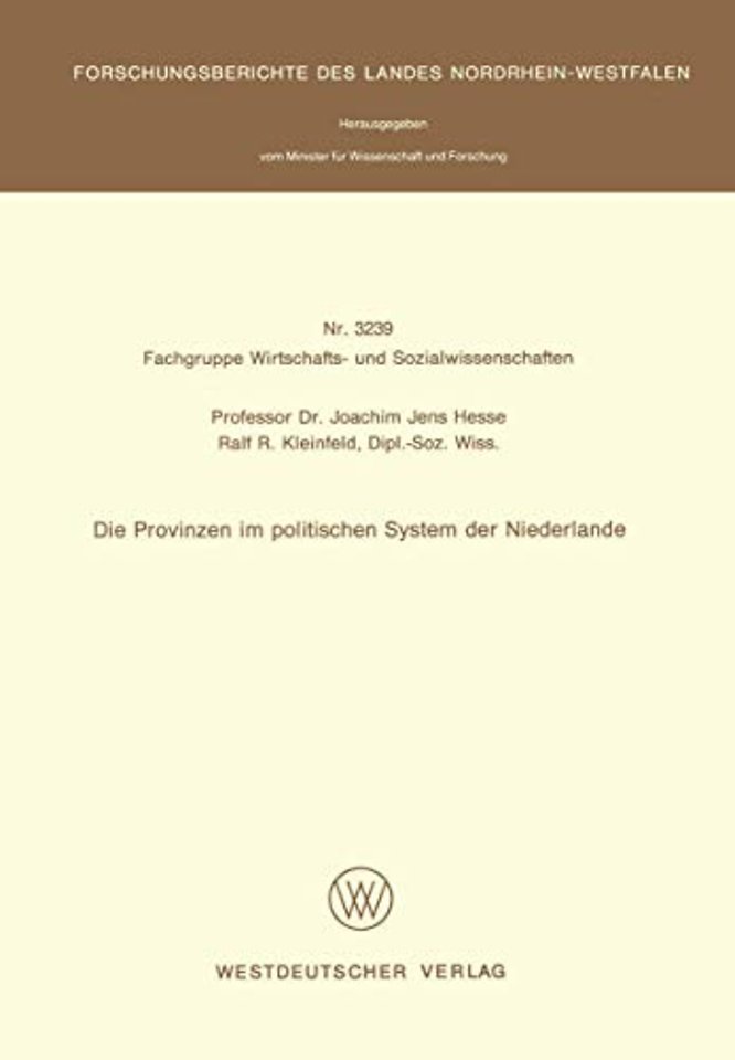 Die Provinzen im politischen System der Niederlande