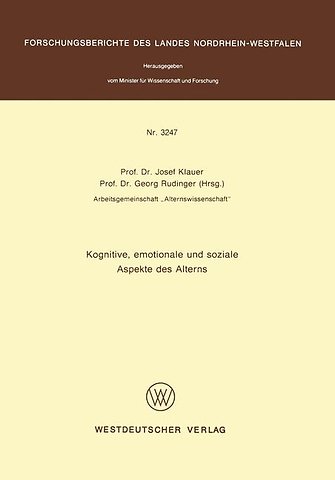 Kognitive, emotionale und soziale Aspekte des Alterns