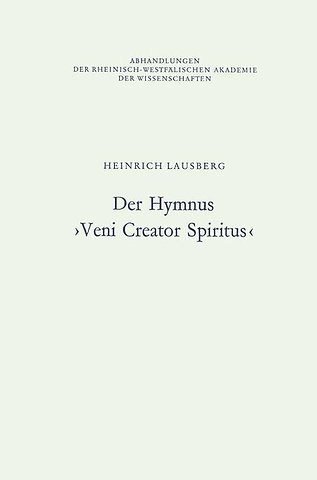 Der Hymnus ›Veni Creator Spiritus‹