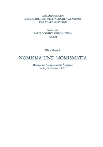 Nomisma und Nomismatia