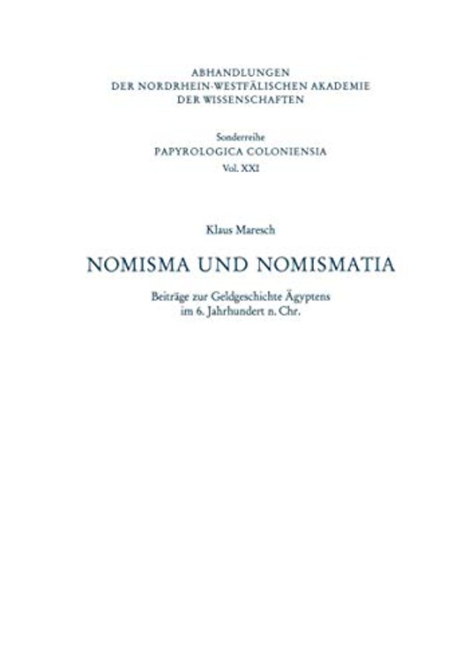 Nomisma und Nomismatia