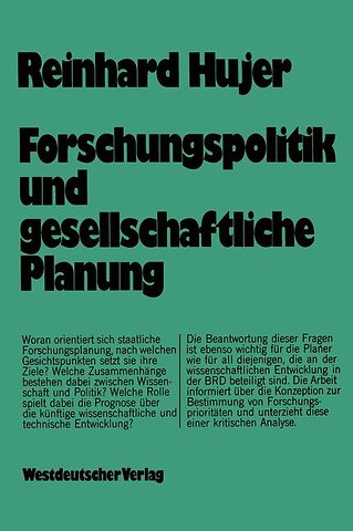 Forschungspolitik und gesellschaftliche Planung