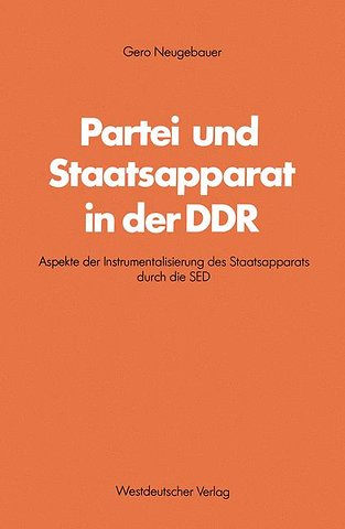 Partei und Staatsapparat in der DDR