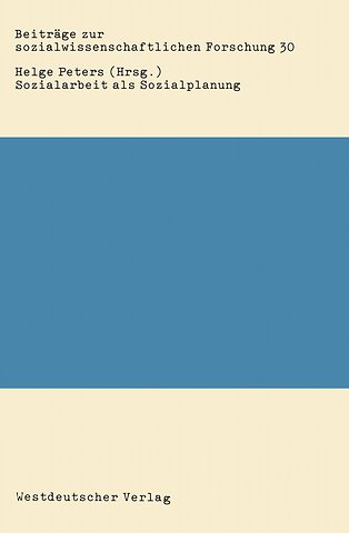 Sozialarbeit als Sozialplanung