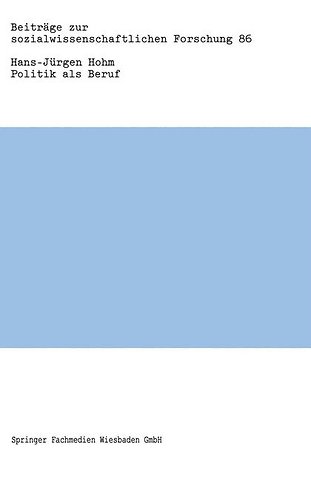 Politik als Beruf