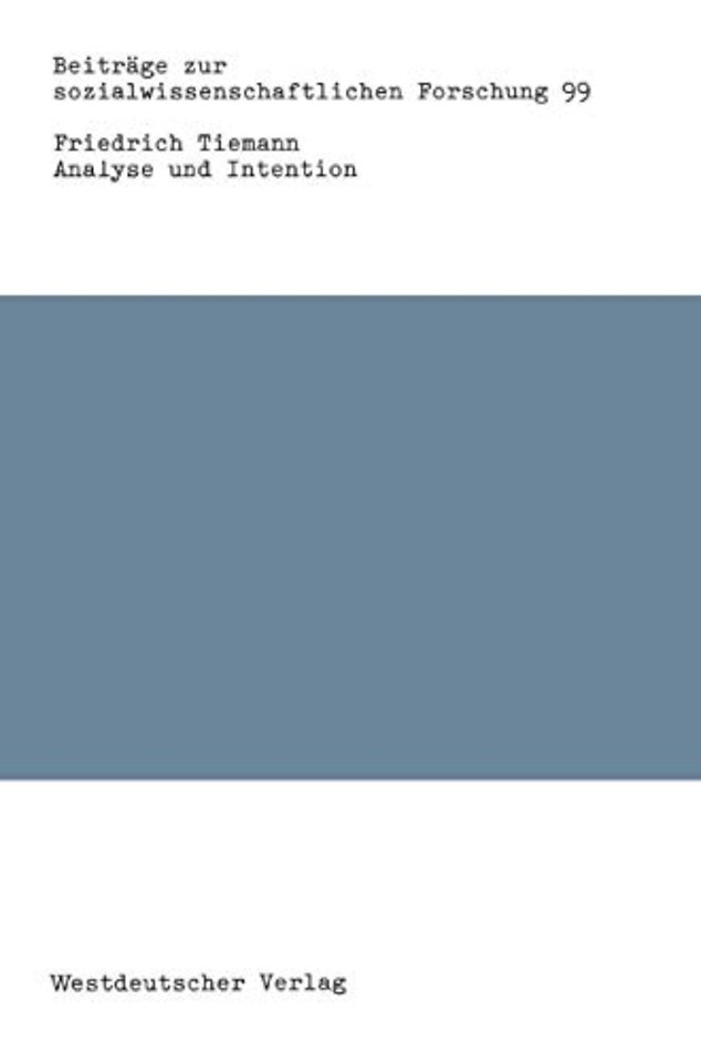 Analyse und Intention