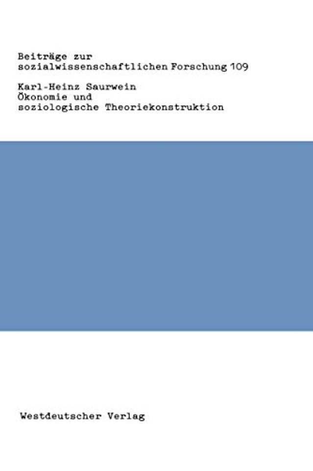Ökonomie und soziologische Theoriekonstruktion