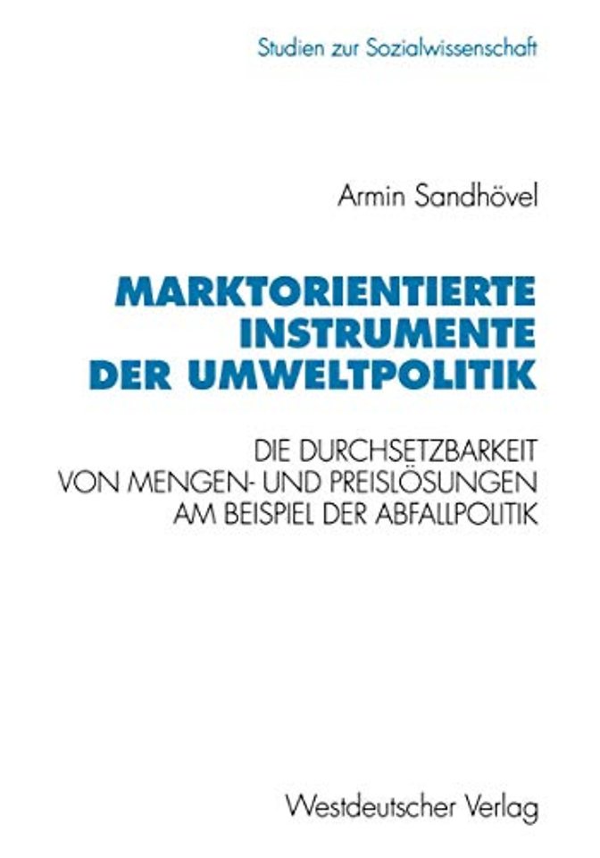 Marktorientierte Instrumente der Umweltpolitik