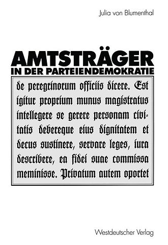 Amtsträger in der Parteiendemokratie