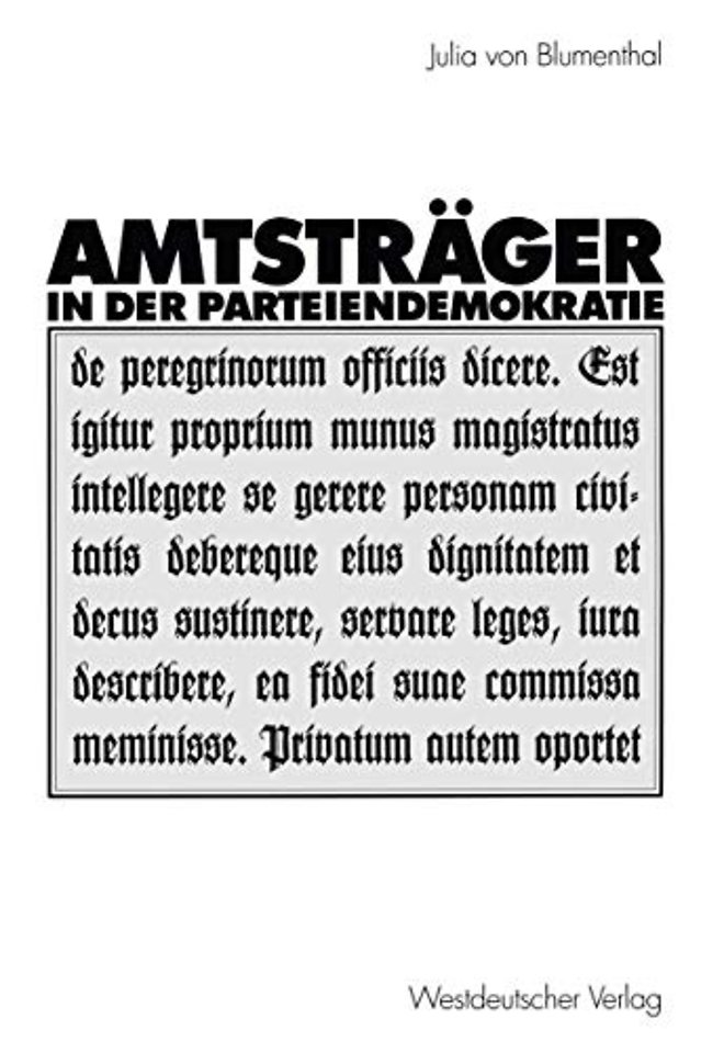 Amtsträger in der Parteiendemokratie