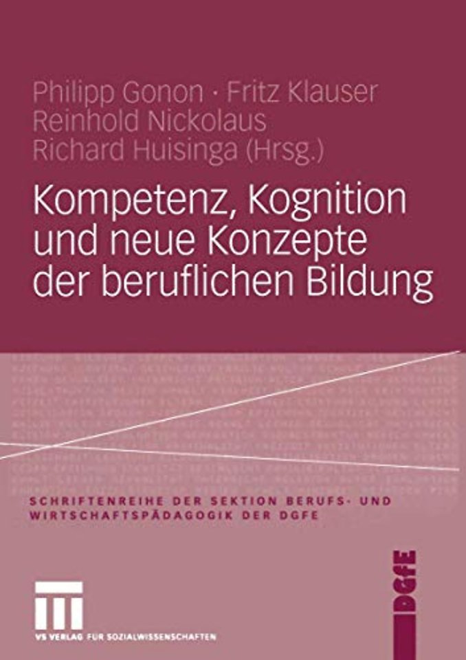 Kompetenz, Kognition und Neue Konzepte der beruflichen Bildung