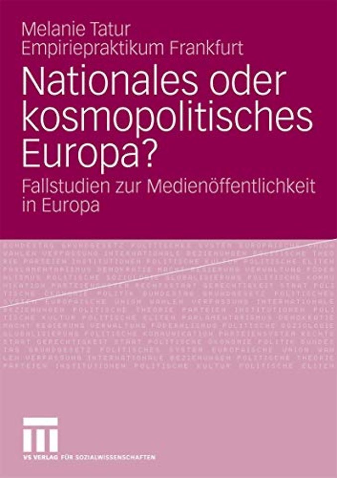 Nationales oder kosmopolitisches Europa?
