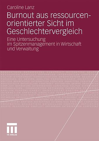 Burnout aus ressourcenorientierter Sicht im Geschlechtervergleich