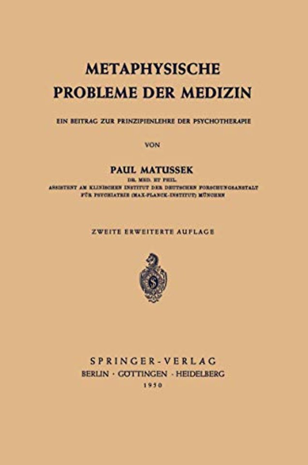 Metaphysische Probleme der Medizin