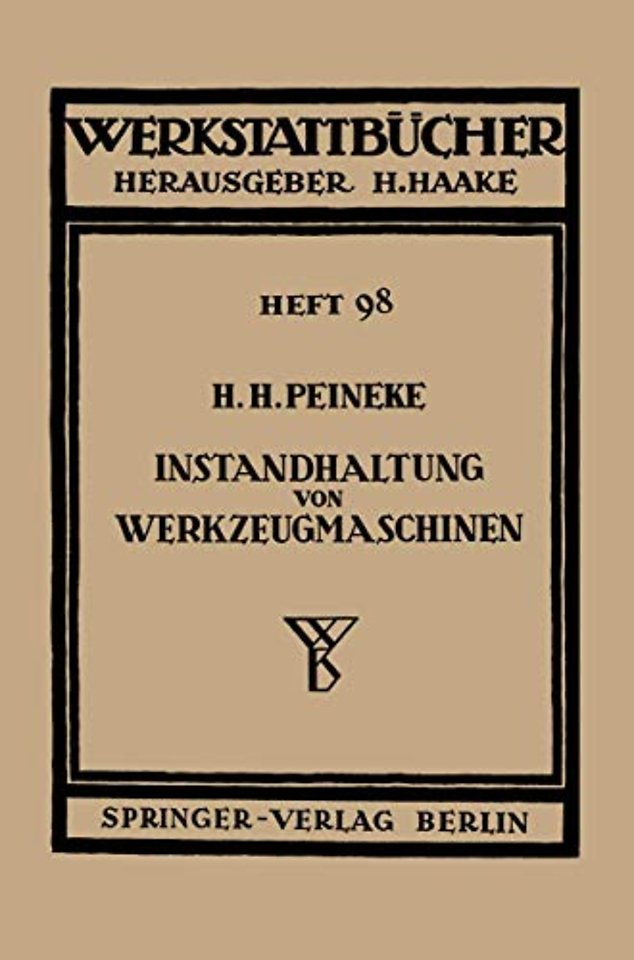 Instandhaltung von Werkzeugmaschinen