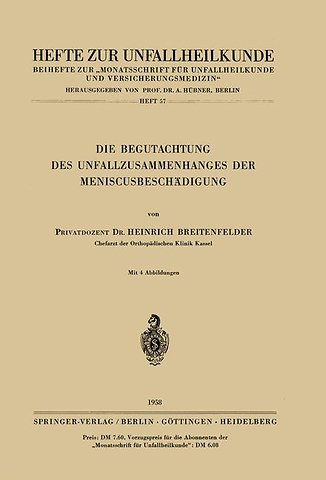Die Begutachtung des Unfallzusammenhanges der Meniscusbeschädigung
