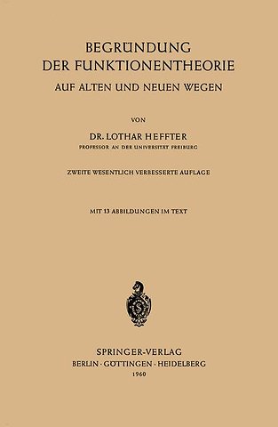 Begründung der Funktionentheorie