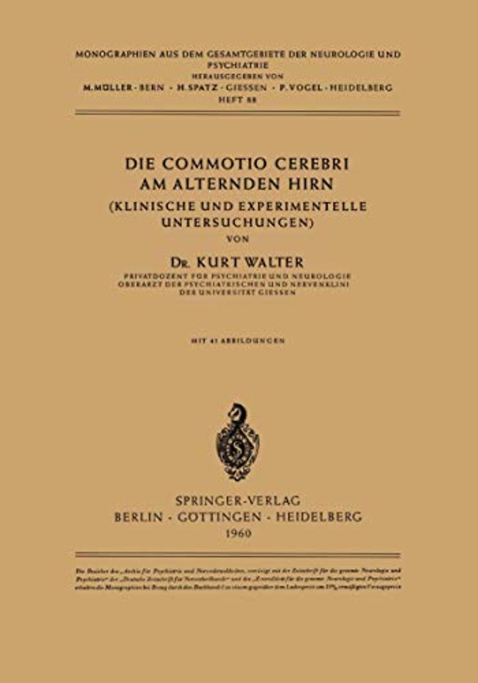 Die Commotio Cerebri am Alternden Hirn