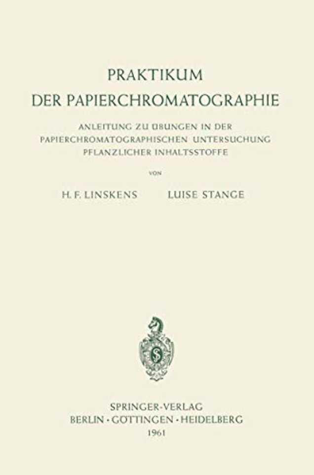 Praktikum der Papierchromatographie
