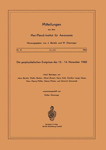 Die Geophysikalischen Ereignisse des 12. bis 14. November 1960