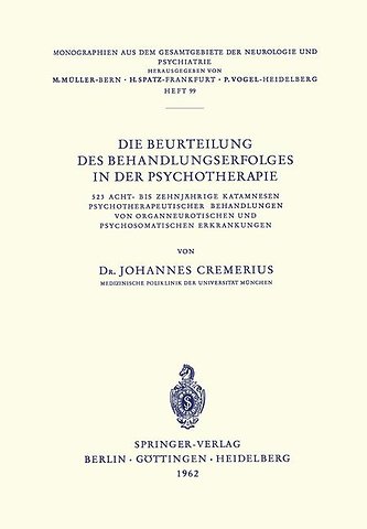 Die Beurteilung des Behandlungserfolges in der Psychotherapie