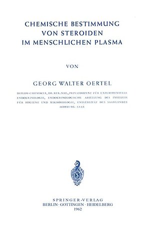 Chemische Bestimmung von Steroiden im Menschlichen Plasma