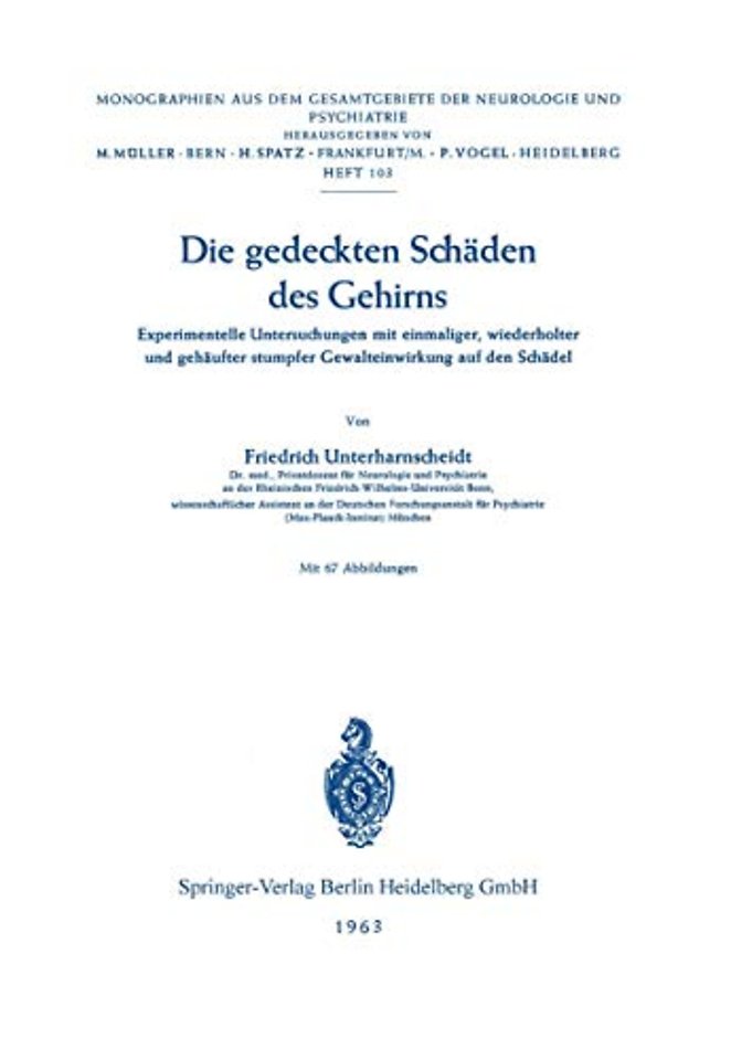 Die gedeckten Schäden des Gehirns