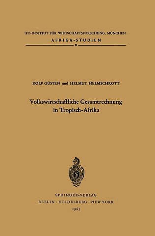 Volkswirtschaftliche Gesamtrechnung in Tropisch-Afrika