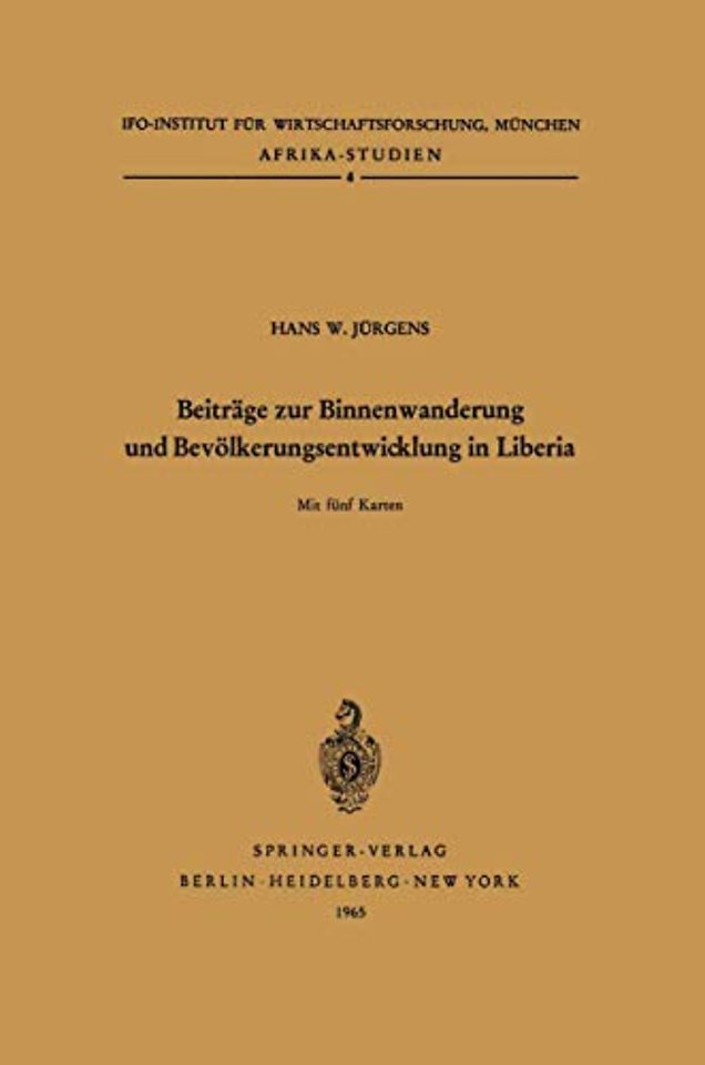 Beiträge zur Binnenwanderung und Bevölkerungsentwicklung in Liberia