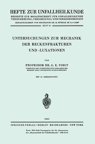 Untersuchungen zur Mechanik der Beckenfrakturen und -Luxationen
