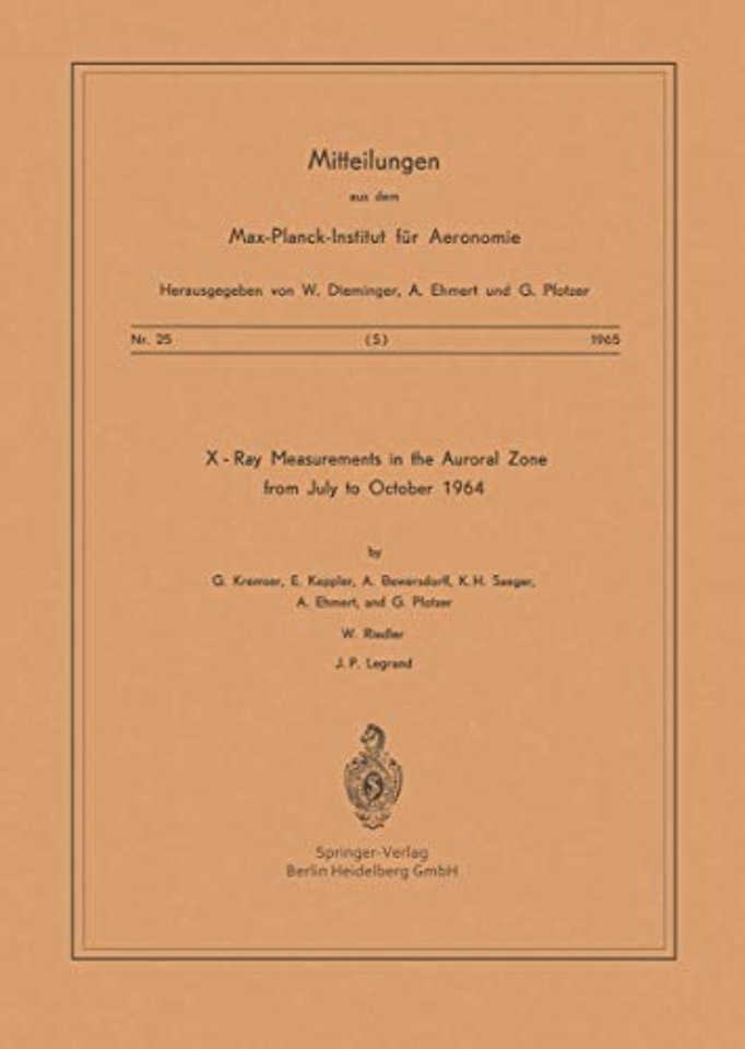 X-Ray Measurements in the Auroral Zone from July to October 1964