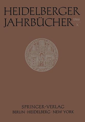 Heidelberger Jahrbücher X
