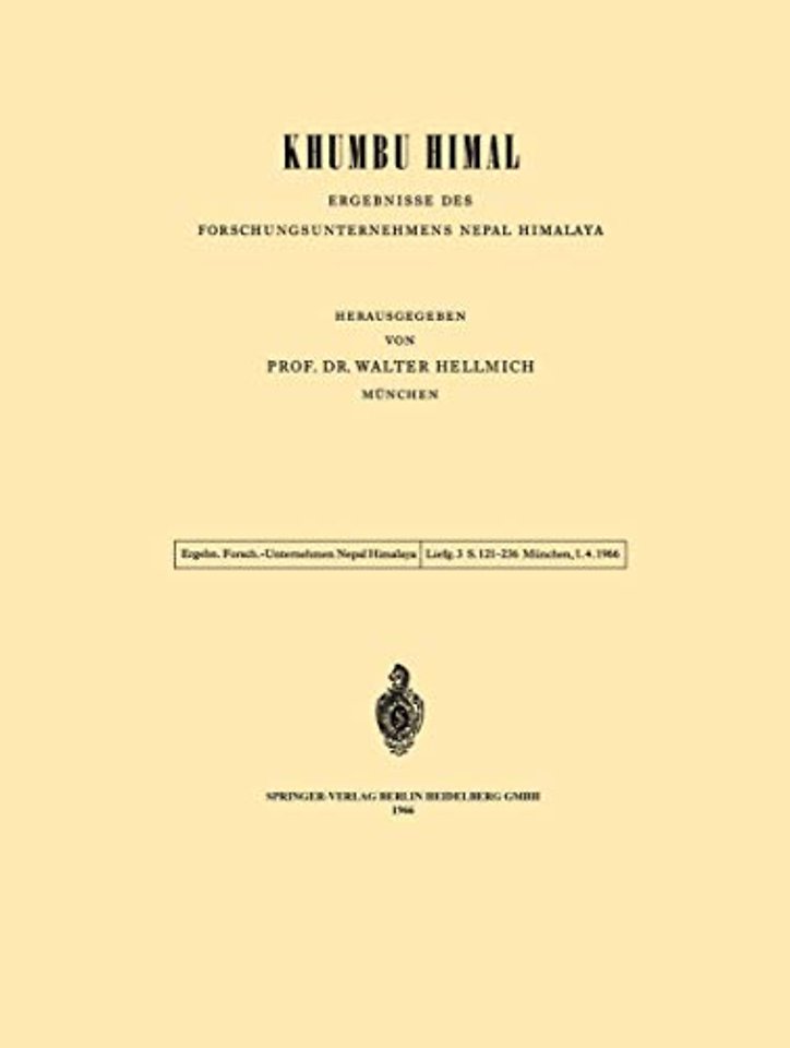 Khumbu Himal — Ergebnisse des Forschungsunternehmens Nepal Himalaya