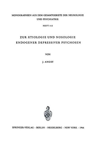 Zur Ätiologie und Nosologie endogener depressiver psychosen