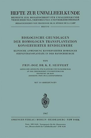 Biologische Grundlagen der Homologen Transplantation Konservierter Bindegewebe