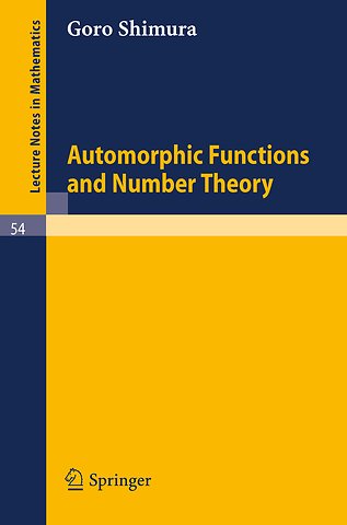 Automorphic Functions and Number Theory