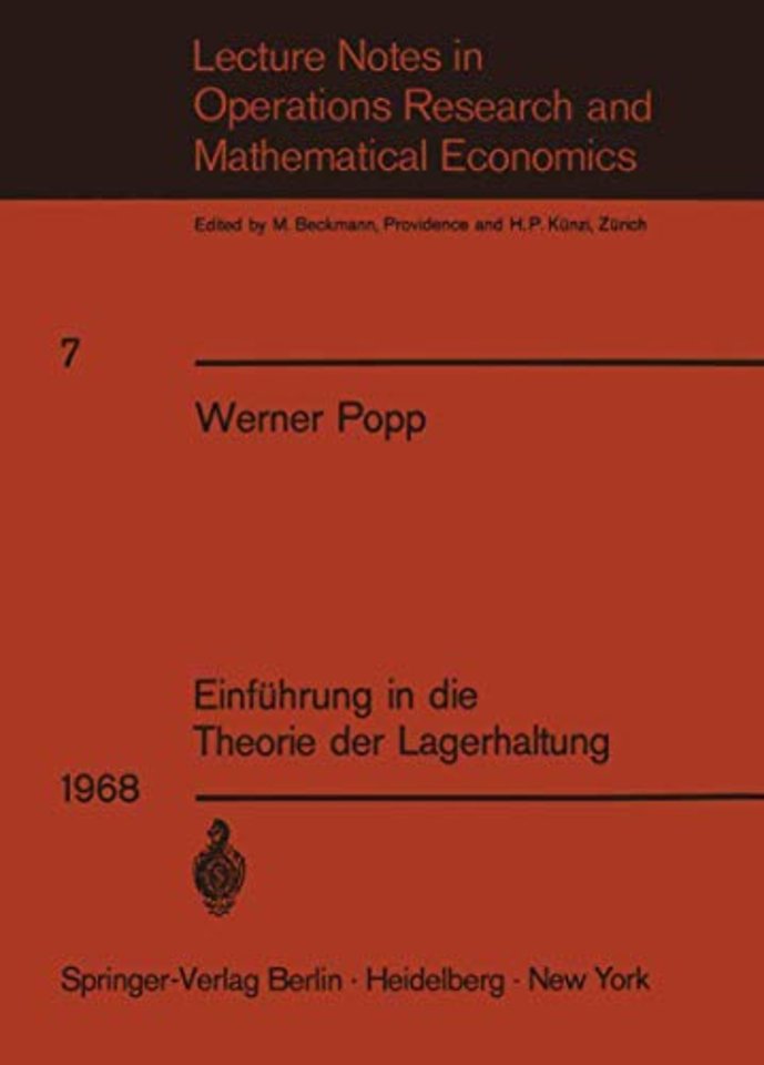 Einführung in die Theorie der Lagerhaltung