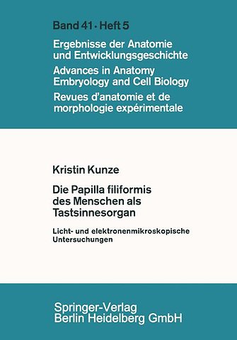 Die Papilla filiformis des Menschen als Tastsinnesorgan