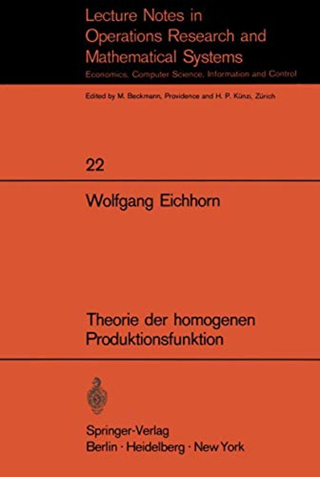 Theorie der homogenen Produktionsfunktion