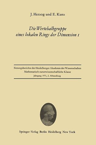 Die Wertehalbgruppe eines lokalen Rings der Dimension I