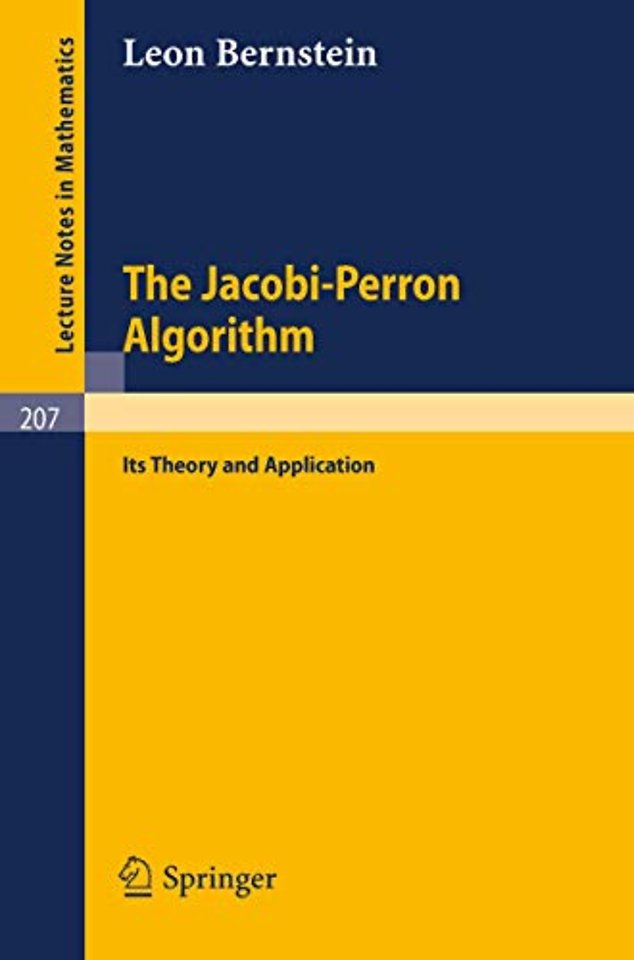 The Jacobi-Perron Algorithm