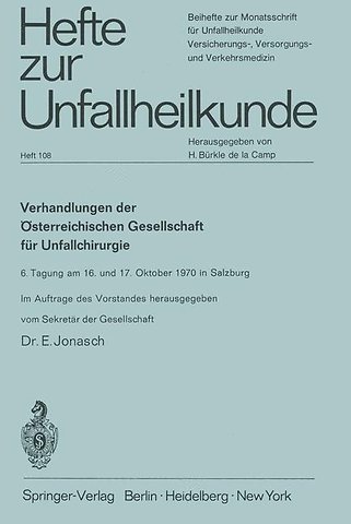 Verhandlungen der Österreichischen Gesellschaft für Unfallchirurgie