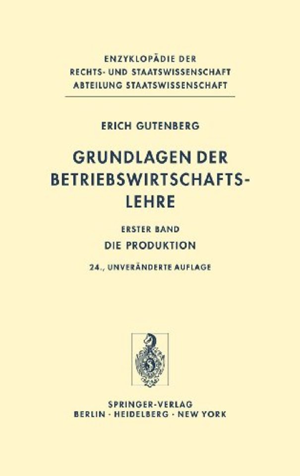 Grundlagen der Betriebswirtschaftslehre