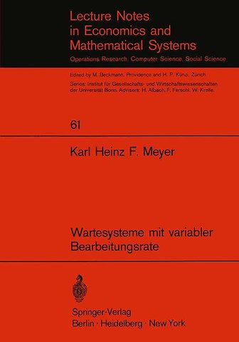 Wartesysteme mit variabler Bearbeitungsrate