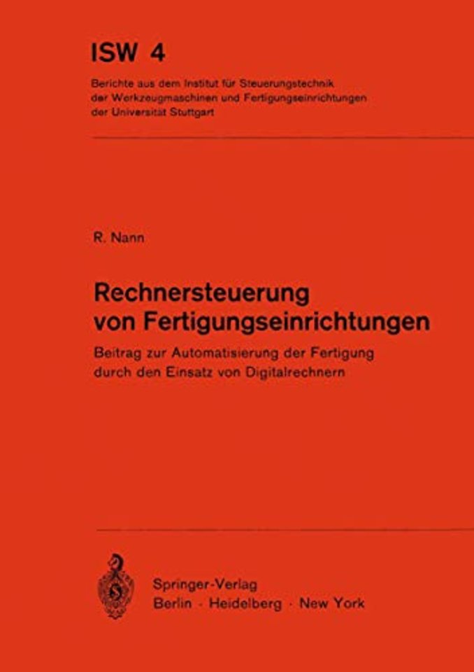 Rechnersteuerung von Fertigungseinrichtungen