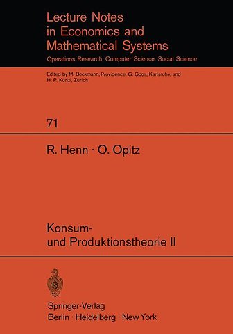 Konsum- und Produktionstheorie II